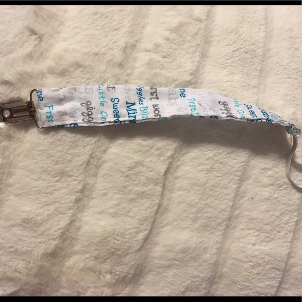 Baby boys pacifier clip